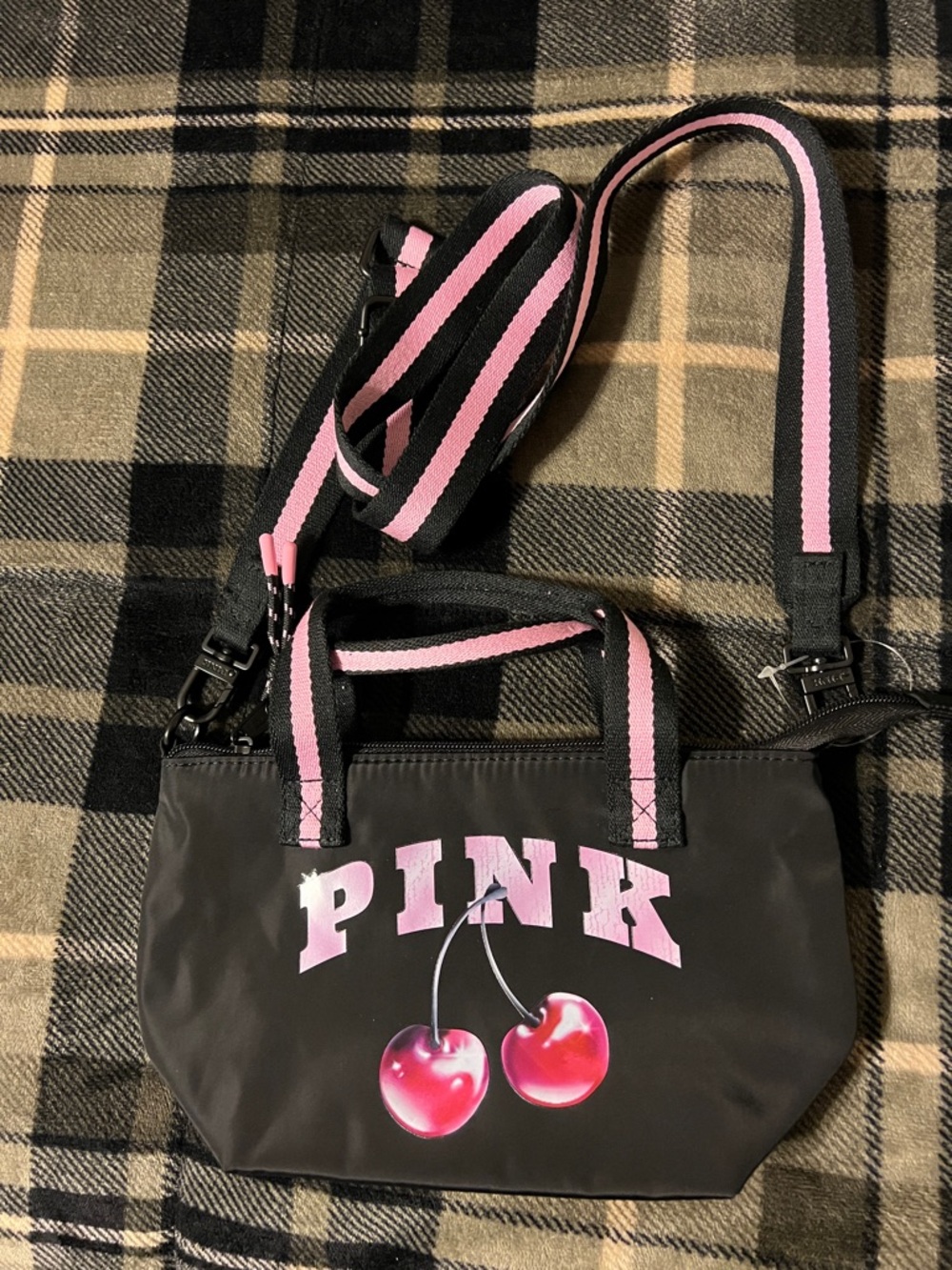 PINK
Mini Crossbody Nylon Tote Bag NWOT